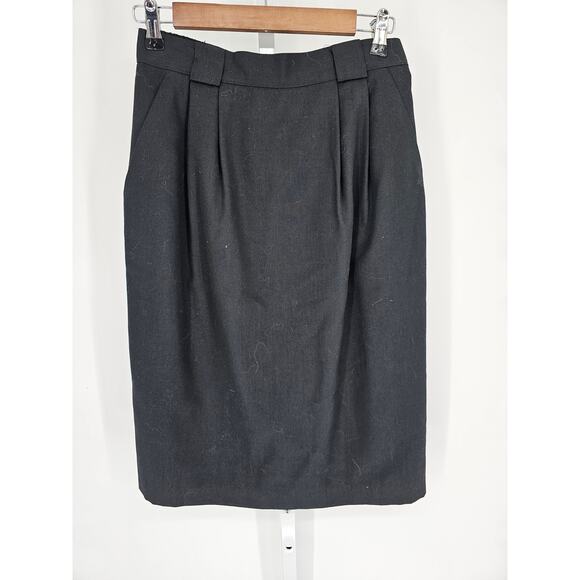 Laura Gayle Women's Black Elastic Button Closer Midi Length Skirt Size 10 - Picture 1 of 5